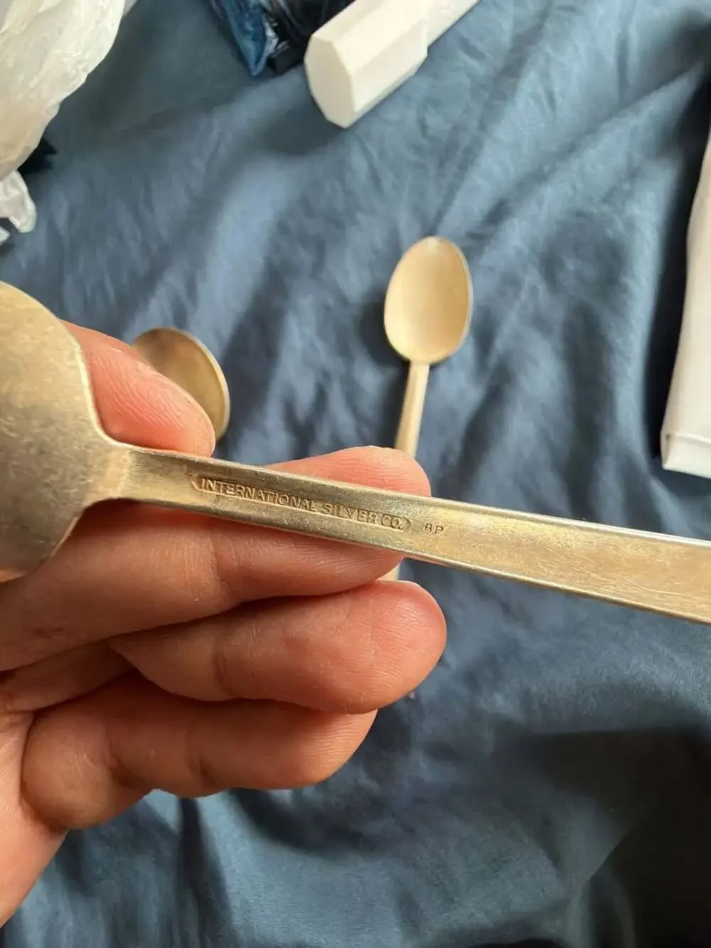 Vintage Hotel Schroeder International Silver Co. Teaspoons (Set of 3)